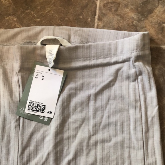 H&M: lounge pants, ribbed blue/gray - Picture 2 of 3